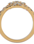 Inel L'Amour Éternel cu Diamante Create în Laborator Halo Pavè de 2.00 ct din 18k Aur Galben - Castelo.ro