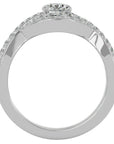 Inel Promesse d'Or cu Diamante Naturale Pavè de 1.36 ct din Platina - Castelo.ro