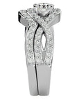 Inel Promesse d'Or cu Diamante Naturale Pavè de 1.36 ct din Platina - Castelo.ro