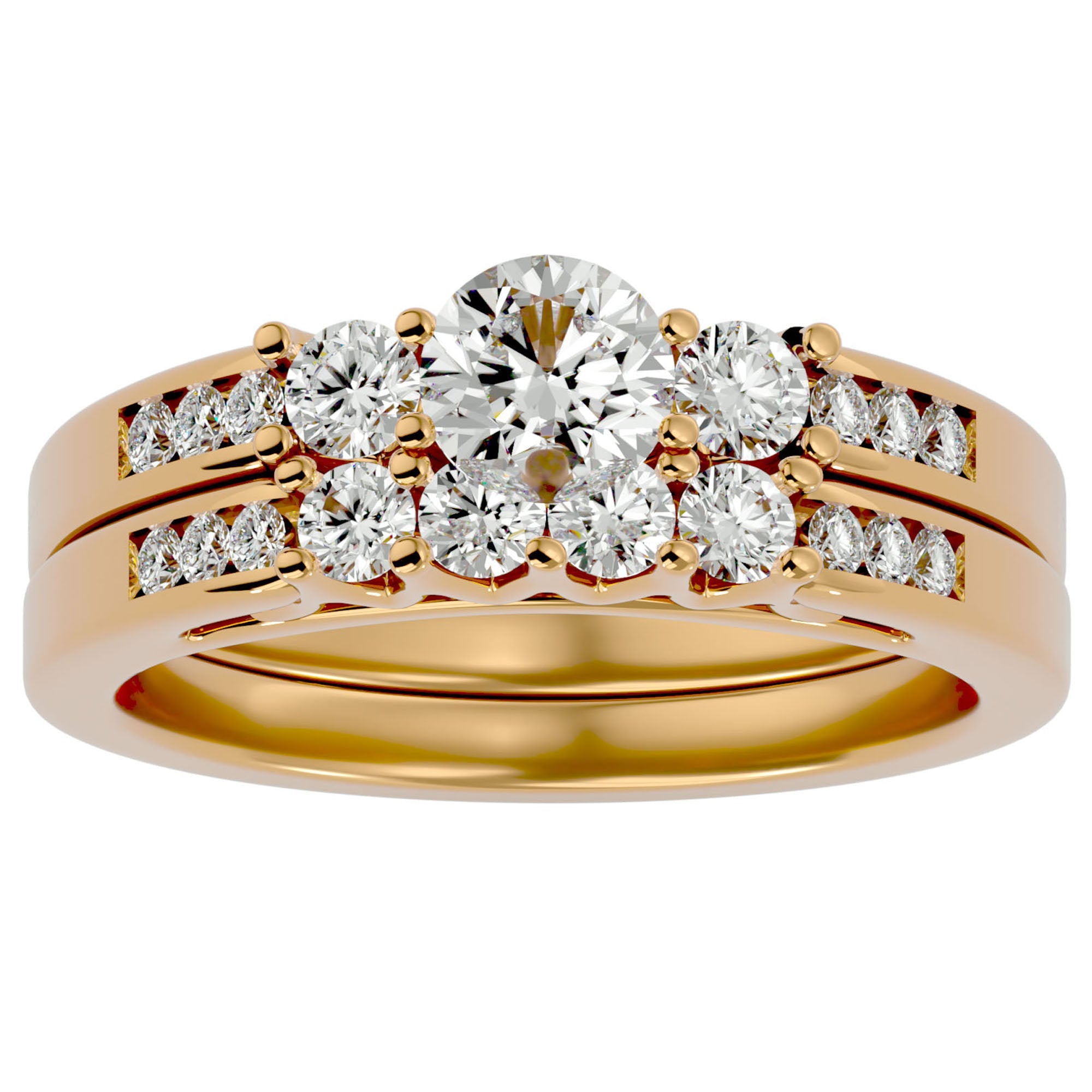 Inel De Logodnă Rêve Doré din Aur 14k cu Diamante Naturale de 1.13 ct din 14k Aur Galben - Castelo.ro