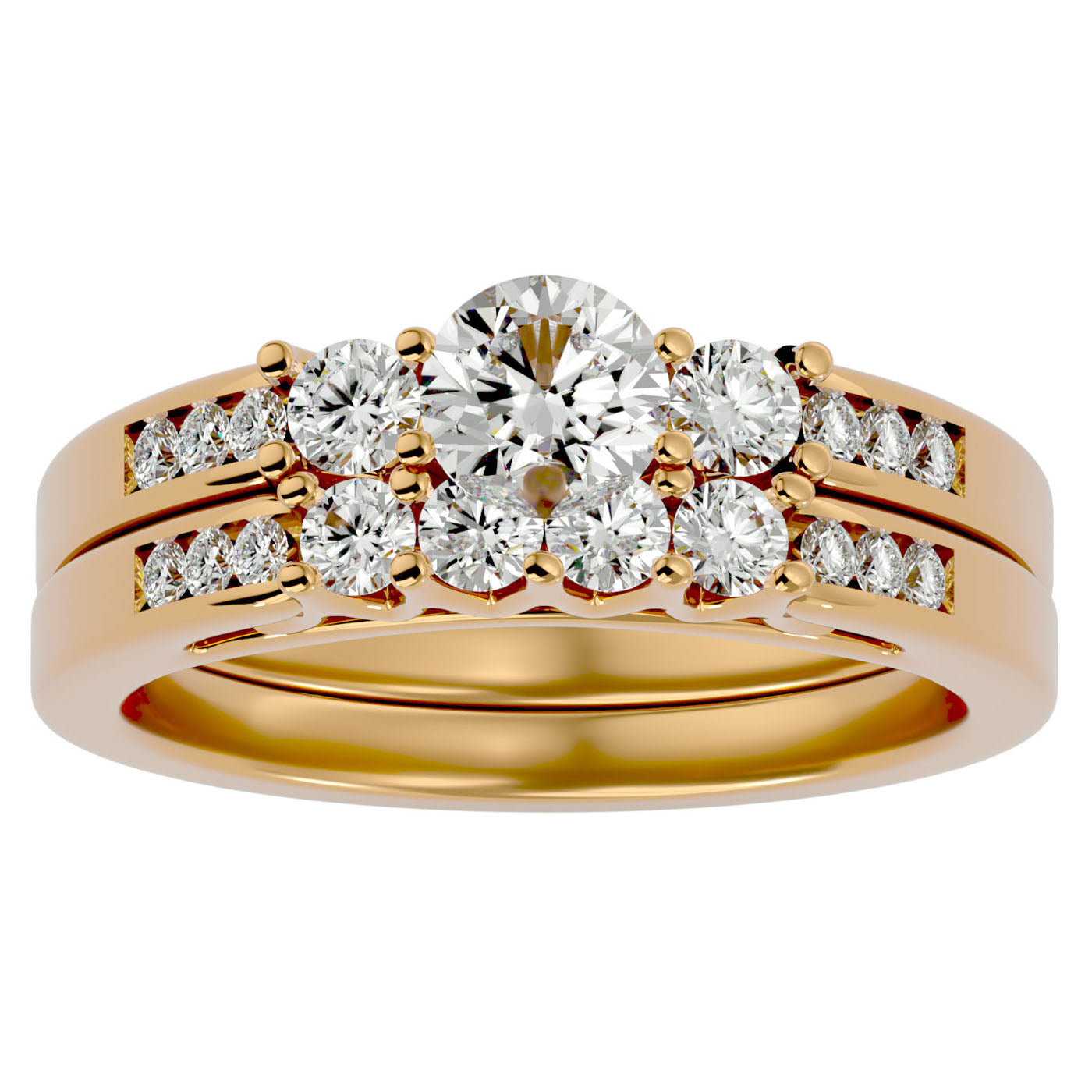 Inel Nuit Étoilée cu Moissanite de 1.13 ct din 18k Aur Galben - Castelo.ro