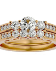 Inel De Logodnă Rêve Doré cu Moissanite de 1.13 ct din 18k Aur Galben - Castelo.ro