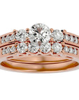 Inel De Logodnă Rêve Doré din Aur 14k cu Diamante Naturale de 1.13 ct din 14k Aur Roz - Castelo.ro
