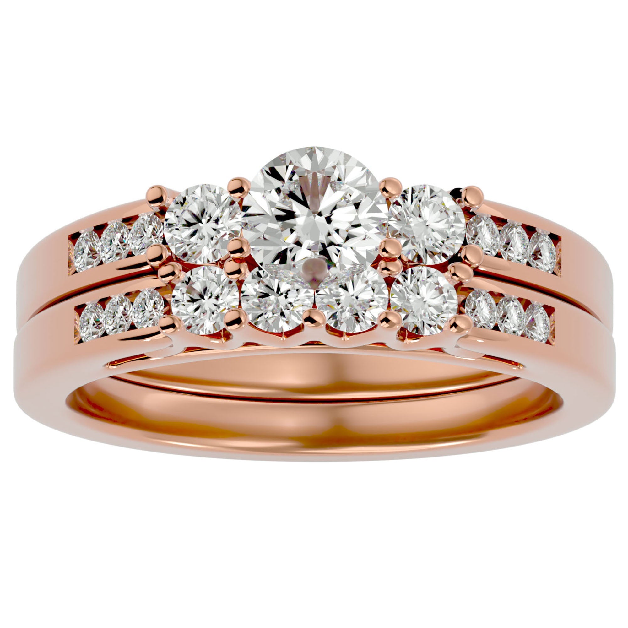Inel De Logodnă Rêve Doré cu Moissanite de 1.13 ct din 18k Aur Roz - Castelo.ro