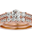 Inel De Logodnă Rêve Doré cu Moissanite de 1.13 ct din 18k Aur Roz - Castelo.ro