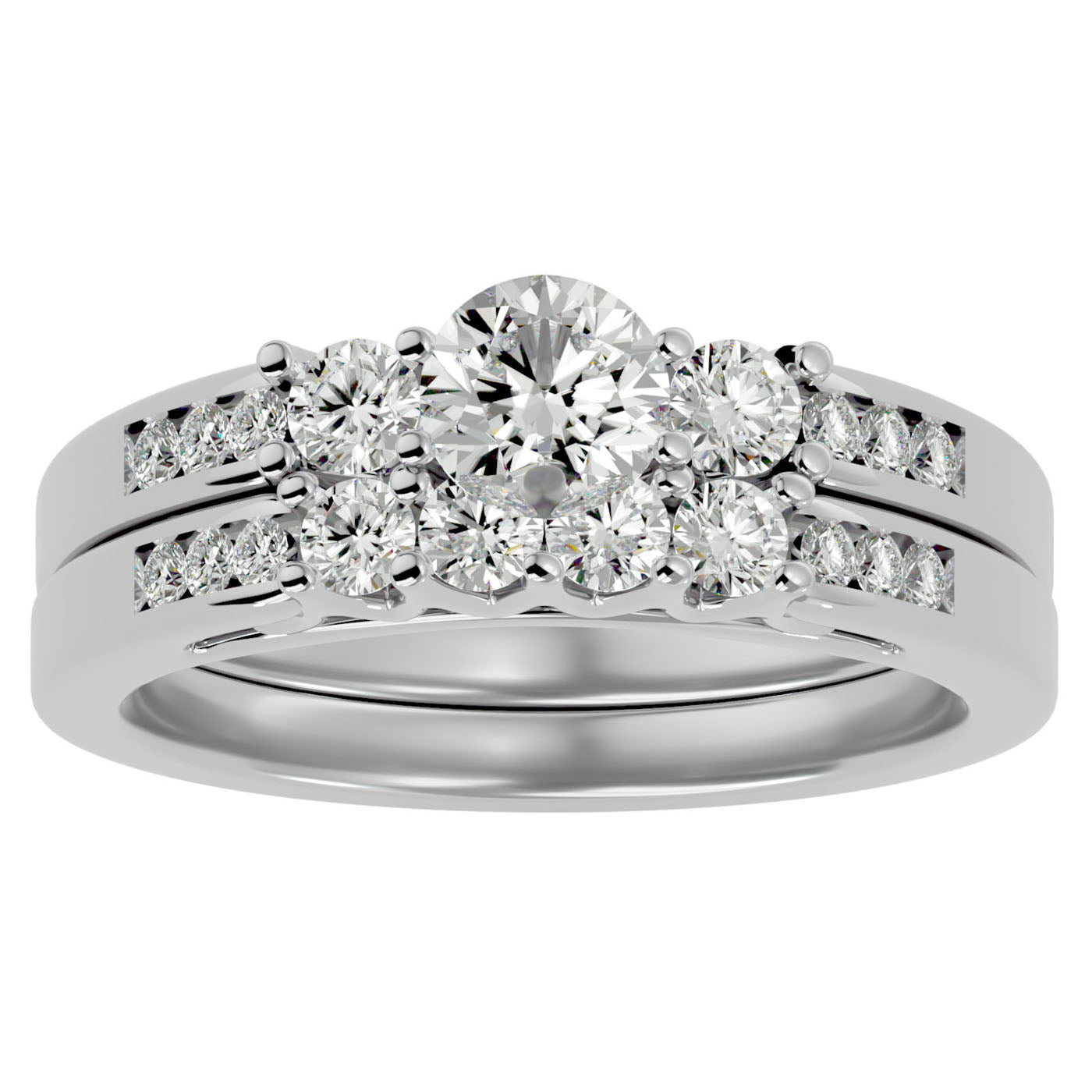 Inel Nuit Étoilée cu Moissanite de 1.13 ct din Platina - Castelo.ro