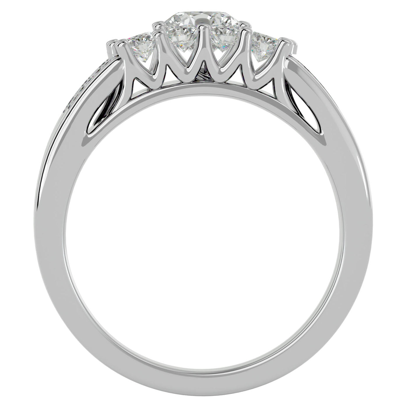 Inel Nuit Étoilée cu Moissanite de 1.13 ct din Platina - Castelo.ro