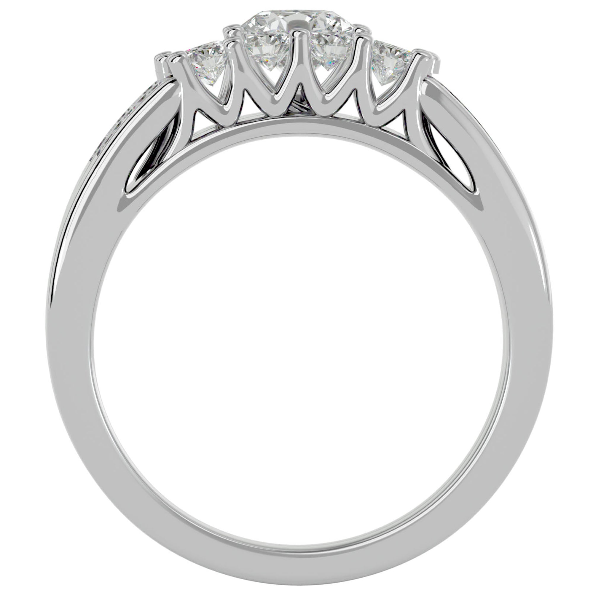 Inel De Logodnă Rêve Doré din Aur 14k cu Diamante Naturale de 1.13 ct din 14k Aur Alb - Castelo.ro