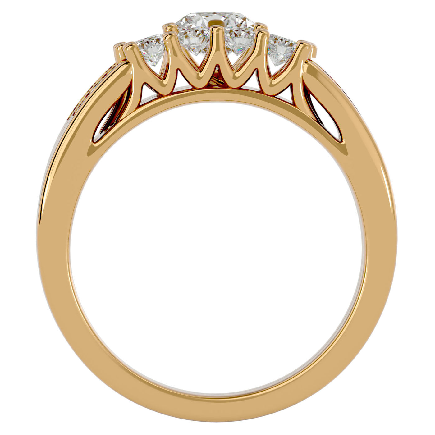 Inel Nuit Étoilée cu Moissanite de 1.13 ct din 18k Aur Galben - Castelo.ro