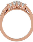 Inel De Logodnă Rêve Doré cu Moissanite de 1.13 ct din 18k Aur Roz - Castelo.ro