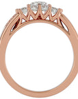 Inel De Logodnă Rêve Doré cu Moissanite de 1.13 ct din 18k Aur Roz - Castelo.ro