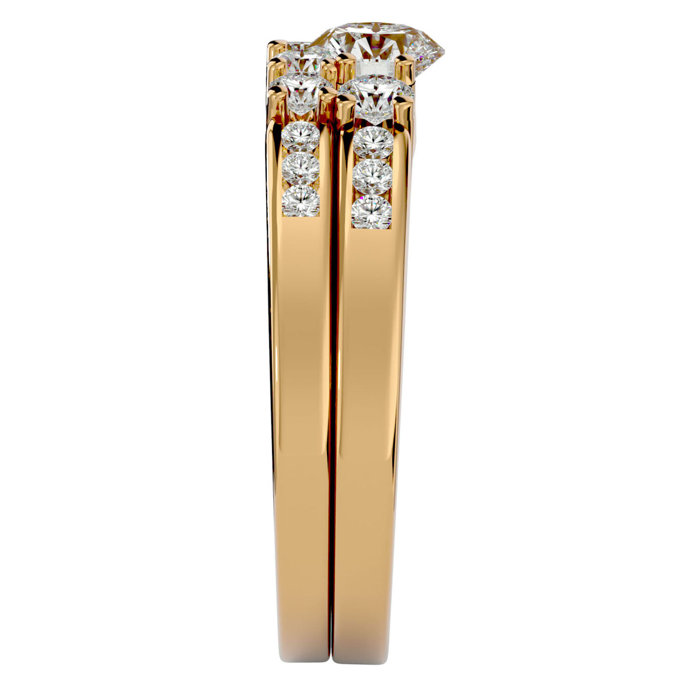 Inel Nuit Étoilée cu Moissanite de 1.13 ct din 18k Aur Galben - Castelo.ro
