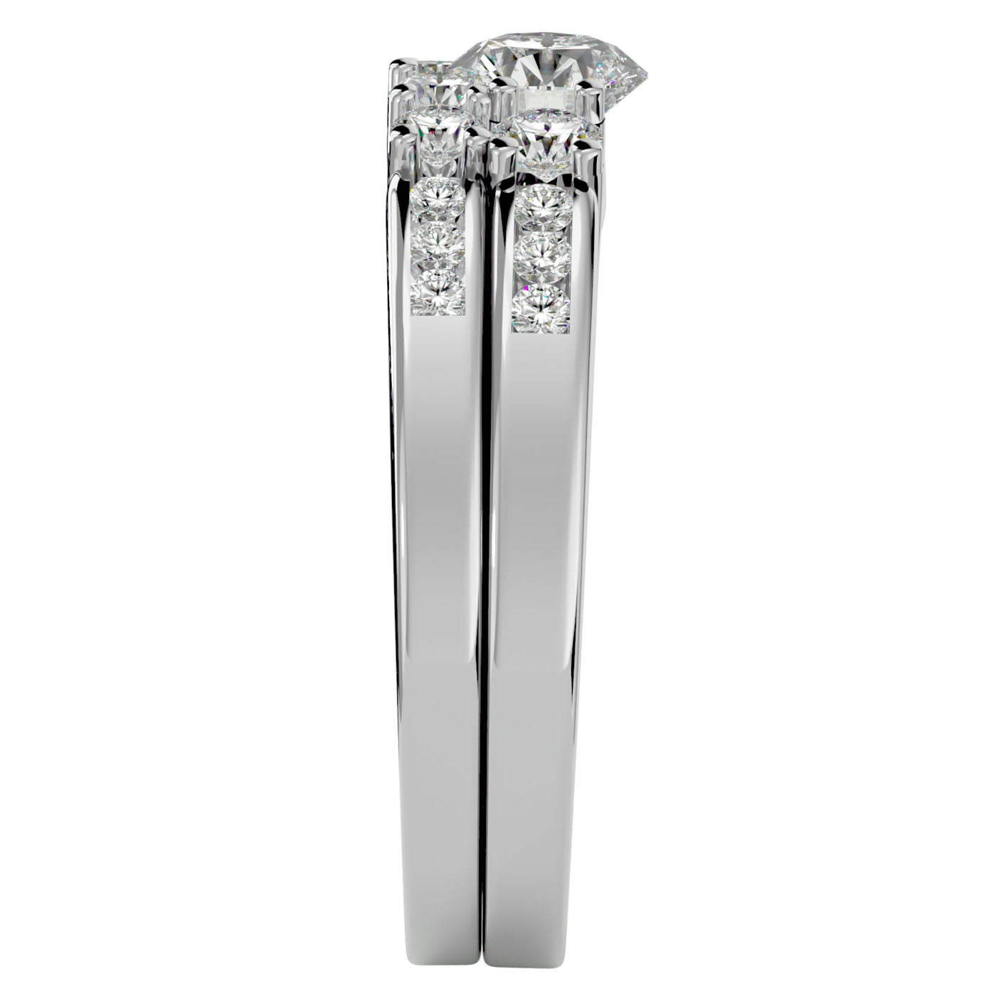 Inel Nuit Étoilée cu Moissanite de 1.13 ct din Platina - Castelo.ro