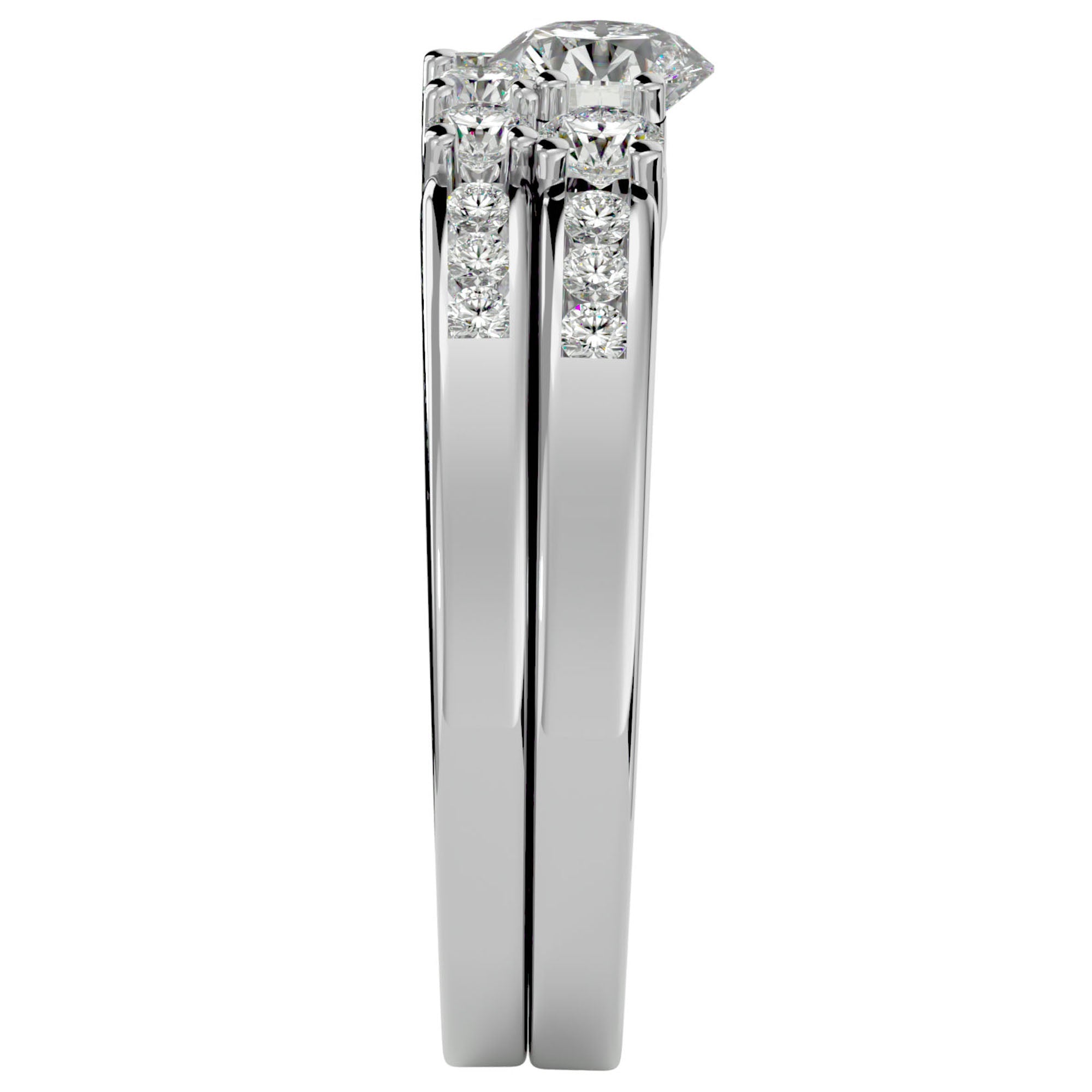 Inel De Logodnă Rêve Doré din Aur 14k cu Diamante Naturale de 1.13 ct din 14k Aur Alb - Castelo.ro