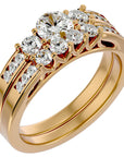 Inel De Logodnă Rêve Doré cu Moissanite de 1.13 ct din 18k Aur Galben - Castelo.ro