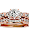 Inel Charme de l'Orient din Aur 14k cu Diamante Create în Laborator Pavé de 1.53 ct din 14k Aur Roz - Castelo.ro