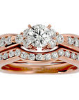 Inel Charme de l'Orient din Aur 14k cu Diamante Create în Laborator Pavé de 1.53 ct din 14k Aur Roz - Castelo.ro