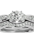 Inel Charme de l'Orient din Aur 14k cu Diamante Create în Laborator Pavé de 1.53 ct din 14k Aur Alb - Castelo.ro