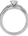 Inel Charme de l'Orient din Aur 14k cu Diamante Create în Laborator Pavé de 1.53 ct din 14k Aur Alb - Castelo.ro