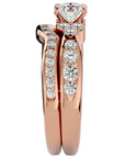 Inel Charme de l'Orient din Aur 14k cu Diamante Create în Laborator Pavé de 1.53 ct din 14k Aur Roz - Castelo.ro