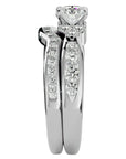 Inel Fleur de Lys din Aur 14k cu Diamante Create în Laborator Pavè de 1.53 ct din 14k Aur Alb - Castelo.ro