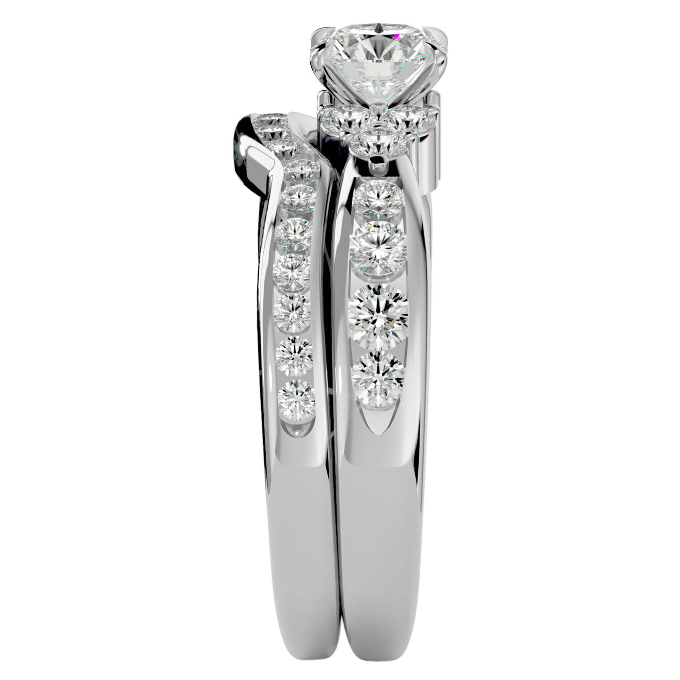 Inel Fleur de Lys cu Diamante Naturale Pavè de 1.53 ct din Platina - Castelo.ro