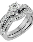 Inel Charme de l'Orient din Aur 14k cu Diamante Create în Laborator Pavé de 1.53 ct din 14k Aur Alb - Castelo.ro