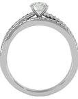 Inel de Logodnă Charme de Rose cu Diamante Create în Laborator Pavè de 0.72 ct din Platina - Castelo.ro