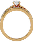 Inel De Logodnă Douce Aurore din Aur 14k cu Diamante Naturale Pavé de 0.72 ct din 14k Aur Galben - Castelo.ro