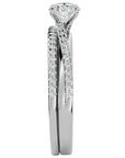 Inel de Logodnă Charme de Rose cu Diamante Create în Laborator Pavè de 0.72 ct din Platina - Castelo.ro