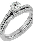 Inel de Logodnă Charme de Rose cu Diamante Naturale Pavè de 0.72 ct din Platina - Castelo.ro