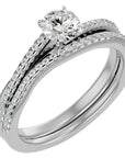 Inel De Logodnă Douce Aurore cu Diamante Create în Laborator Pavé de 0.72 ct din Platina - Castelo.ro