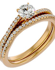 Inel De Logodnă Douce Aurore din Aur 14k cu Diamante Naturale Pavé de 0.72 ct din 14k Aur Galben - Castelo.ro