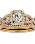 Inel Trésor Caché cu Diamante Create în Laborator Pavè de 1.08 ct din 18k Aur Galben - Castelo.ro