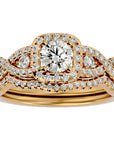 Inel Trésor Caché cu Diamante Create în Laborator Pavè de 1.08 ct din 18k Aur Galben - Castelo.ro