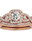 Inel Trésor Caché cu Diamante Create în Laborator Pavè de 1.08 ct din 18k Aur Roz - Castelo.ro
