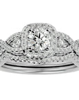 Inel Trésor Caché cu Diamante Create în Laborator Pavè de 1.08 ct din Platina - Castelo.ro