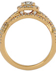 Inel Trésor Caché cu Diamante Create în Laborator Pavè de 1.08 ct din 18k Aur Galben - Castelo.ro