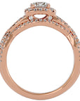 Inel Trésor Caché cu Diamante Create în Laborator Pavè de 1.08 ct din 18k Aur Roz - Castelo.ro