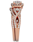 Inel Trésor Caché din Aur 14k cu Diamante Create în Laborator Pavè de 1.08 ct din 14k Aur Roz - Castelo.ro
