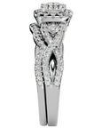 Inel Trésor Caché cu Diamante Create în Laborator Pavè de 1.08 ct din Platina - Castelo.ro