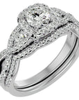 Inel Trésor Caché cu Diamante Create în Laborator Pavè de 1.08 ct din Platina - Castelo.ro