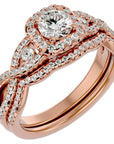 Inel Trésor Caché cu Diamante Create în Laborator Pavè de 1.08 ct din 18k Aur Roz - Castelo.ro