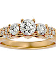 Inel De Logodnă Écho du Temps cu Moissanite de 1.17 ct din 18k Aur Galben - Castelo.ro