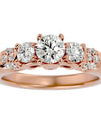 Inel De Logodnă Écho du Temps din Aur 14k cu Diamante Create în Laborator de 1.17 ct din 14k Aur Roz - Castelo.ro