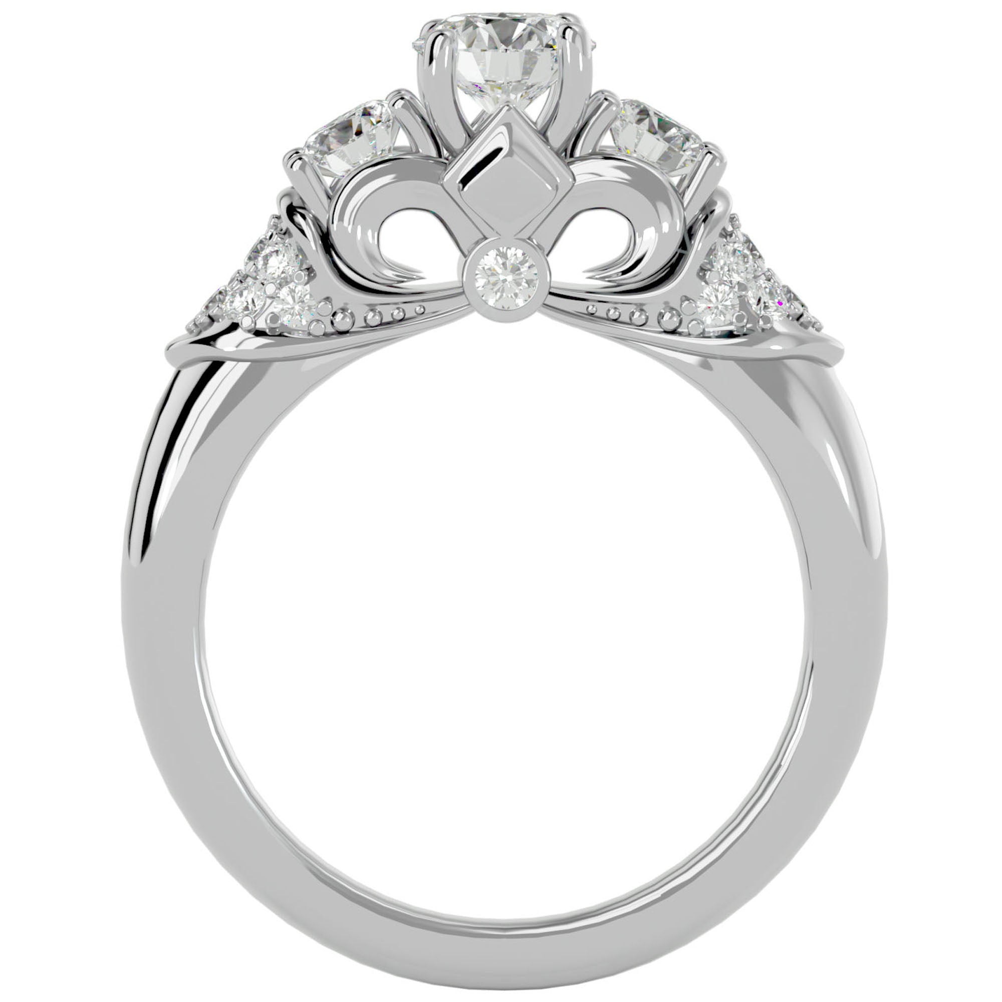 Inel De Logodnă Écho du Temps din Aur 14k cu Diamante Create în Laborator de 1.17 ct din 14k Aur Alb - Castelo.ro