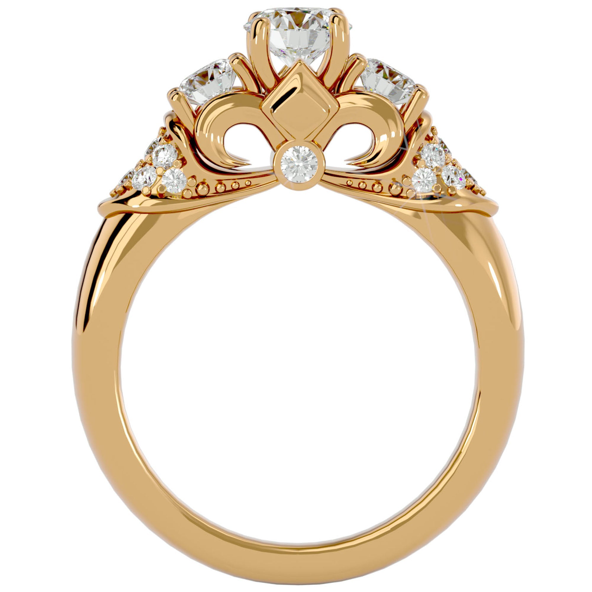 Inel De Logodnă Écho du Temps din Aur 14k cu Diamante Create în Laborator de 1.17 ct din 14k Aur Galben - Castelo.ro
