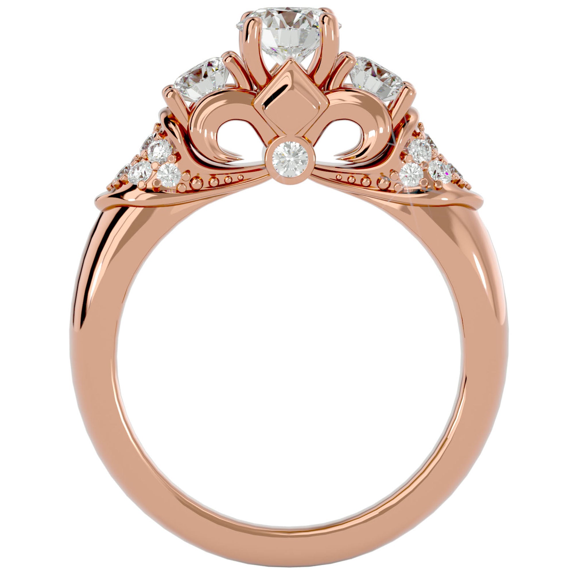 Inel De Logodnă Écho du Temps din Aur 14k cu Diamante Create în Laborator de 1.17 ct din 14k Aur Roz - Castelo.ro