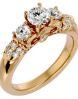 Inel De Logodnă Écho du Temps cu Moissanite de 1.17 ct din 18k Aur Galben - Castelo.ro