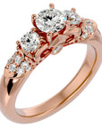 Inel De Logodnă Écho du Temps cu Moissanite de 1.17 ct din 18k Aur Roz - Castelo.ro